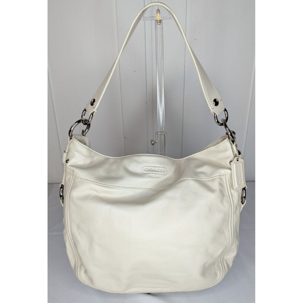 Coach Zoe Crossbody Bag - Ivory, NWOT, Large, Pink Interior, Summer Bag!